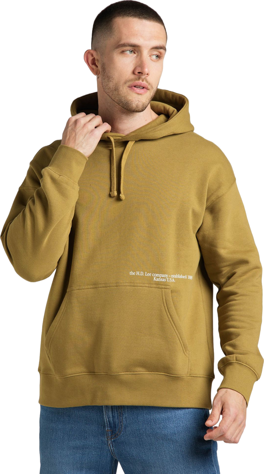 Худи мужское Lee L84HTJ85 коричневое XL