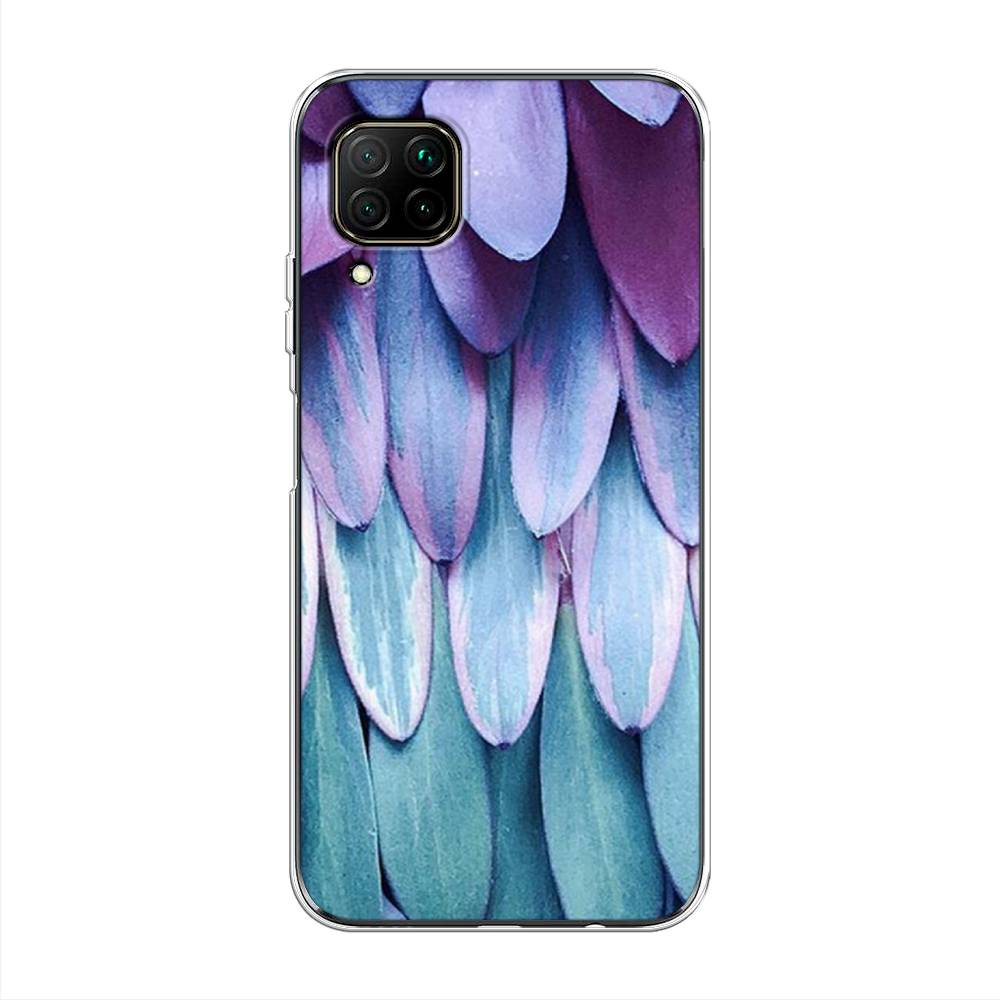 

Чехол на Huawei P40 Lite "Синее перо", Фиолетовый;голубой, 611650-3