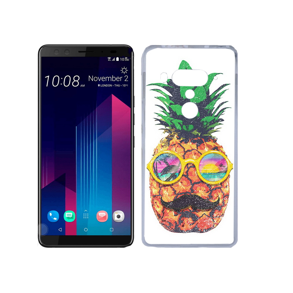 

Чехол MyPads Tocco для HTC U12+ прикольный ананас с лицом, Прозрачный, Tocco
