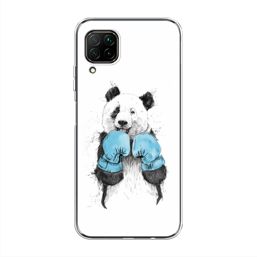 

Чехол на Huawei P40 Lite "Панда боксер", Голубой;белый;серый, 611650-1