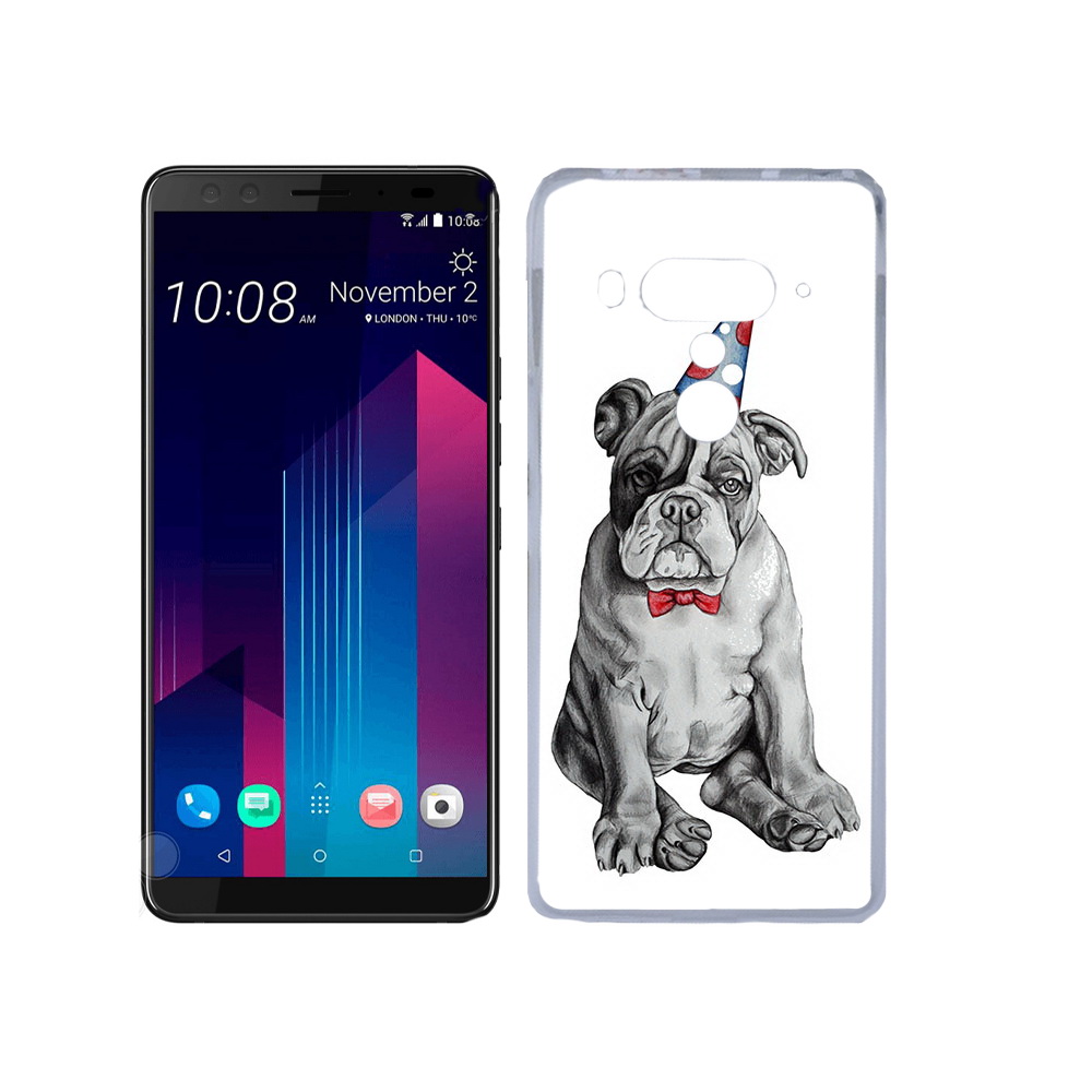 

Чехол MyPads Tocco для HTC U12+ праздничный щенок, Прозрачный, Tocco