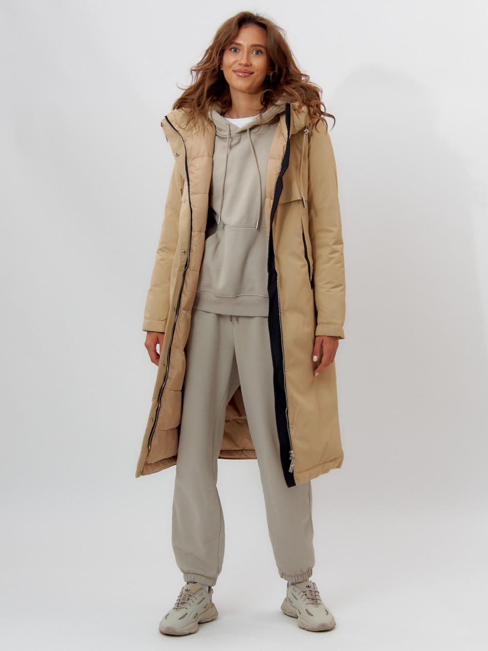 Пальто женское MTFORCE 112210 бежевое XL