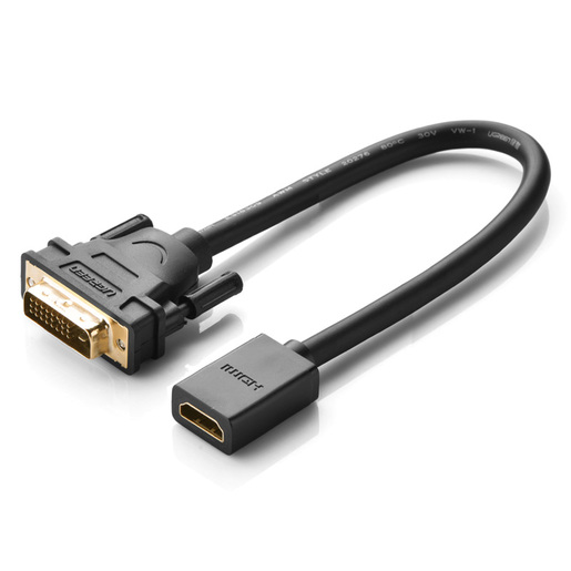 фото Адаптер ugreen dvi - hdmi вилка-розетка 0.22м (20118_)