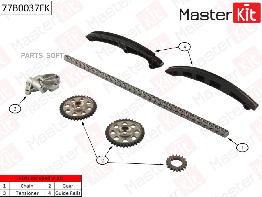 

Комплект Цепи Грм MasterKit арт. 77B0037FK