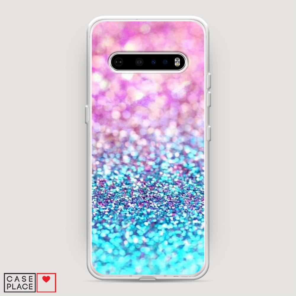 

Чехол Awog "Розово-голубые глиттеры рисунок" для LG V60 ThinQ 5G