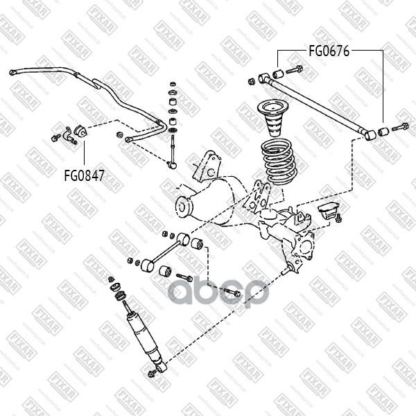

Сайлентблок Заднего Поперечного Рычага FIXAR арт. FG0676