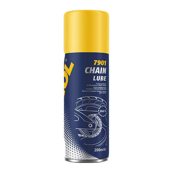 7901 MANNOL CHAIN LUBE 200 мл Синтетическая белая смазка для цепей 1240₽