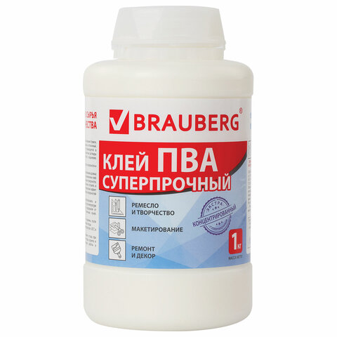 

Клей ПВА Brauberg 1000г суперпрочный 6шт