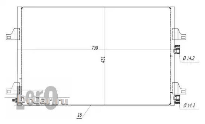 LORO Радиатор кондиционера RENAULT: ESPACE IV (JK0/1_) 1.9DCi/2.0i 16V/2.0Turbo/2.2DCi/3.0