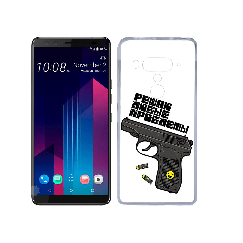 

Чехол MyPads Tocco для HTC U12+ пистолет против проблем, Прозрачный, Tocco