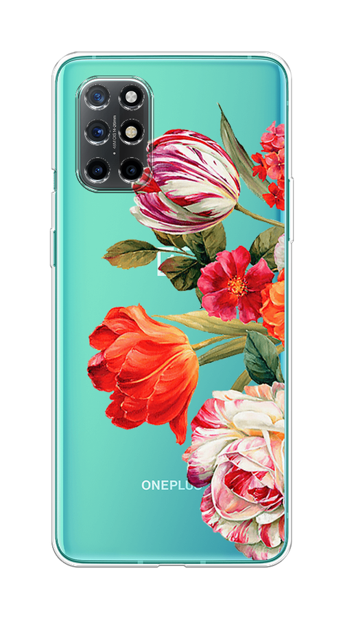 

Чехол Awog на OnePlus 8T / ВанПлас 8T "Весенний букет", Красный;розовый;зеленый, 151150-8