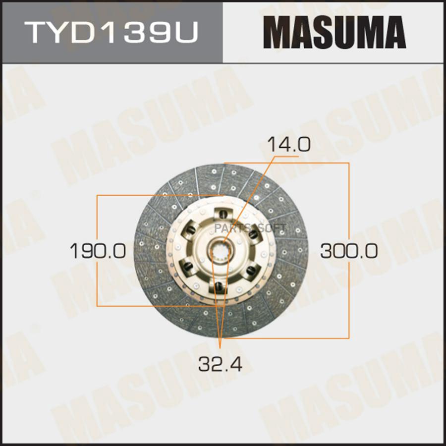 

Диск сцепления Toyota Land Cruiser 100 98>07 Masuma TYD139U