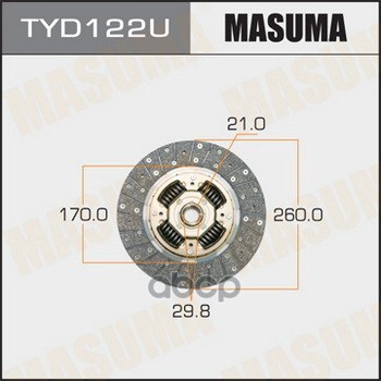 

Диск Сцепления Toyota Land Cruiser 90/Prado Kzj90/Kdj90 96-98 Masuma Tyd122U