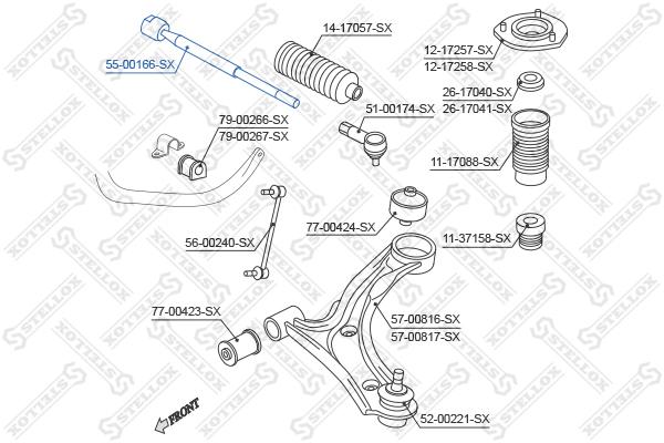 

Рулевая тяга Stellox 5500166SX