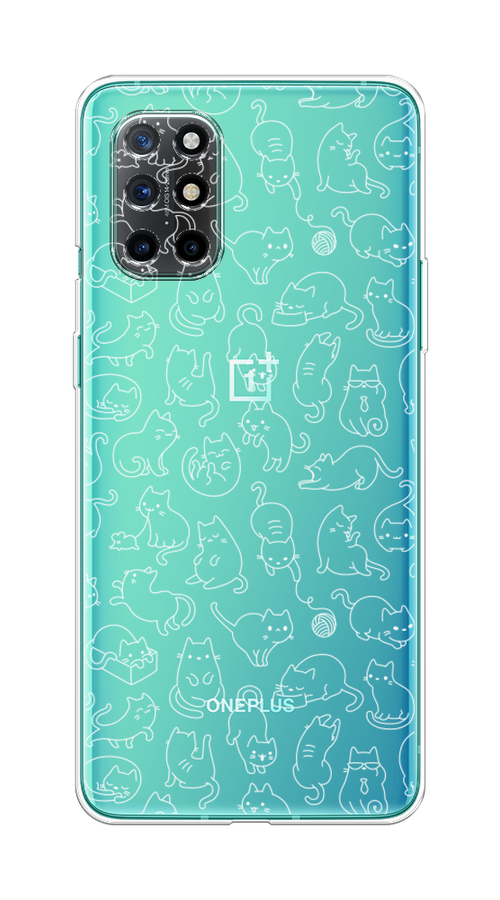 

Чехол Awog на OnePlus 8T / ВанПлас 8T "Шкодливые котики", Черный;белый;серый, 151150-2