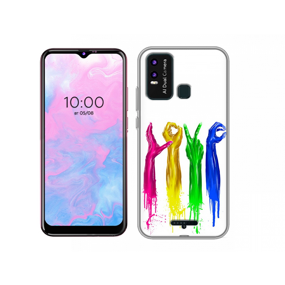 

Чехол MyPads Tocco для BQ 6630L яркие руки love, Прозрачный, Tocco