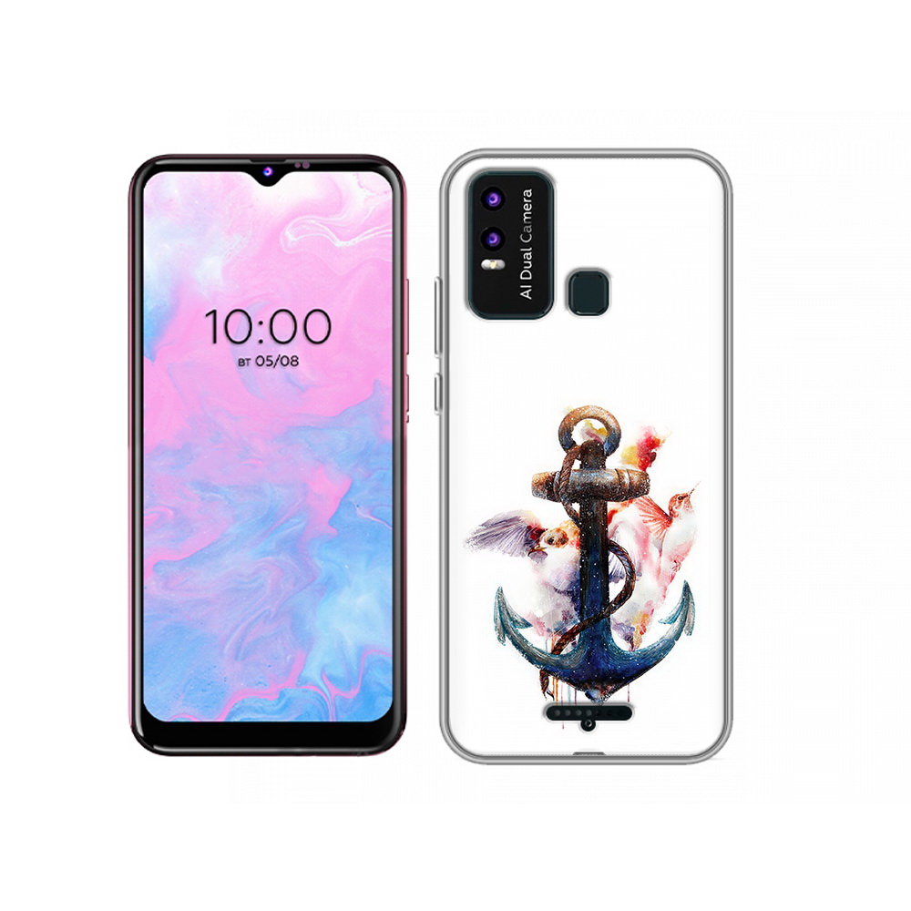 

Чехол MyPads Tocco для BQ 6630L якорь с птицами, Прозрачный, Tocco