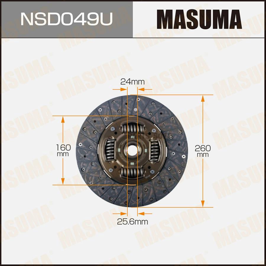 Диск сцепления Ssangyong Rexton 2.7XDi 04> Masuma NSD049U