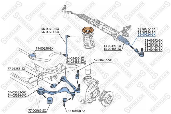 

Рулевая тяга Stellox 5500226SX