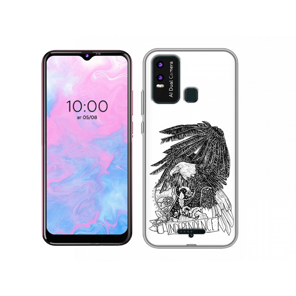 

Чехол MyPads Tocco для BQ 6630L черно белый сокол, Прозрачный, Tocco