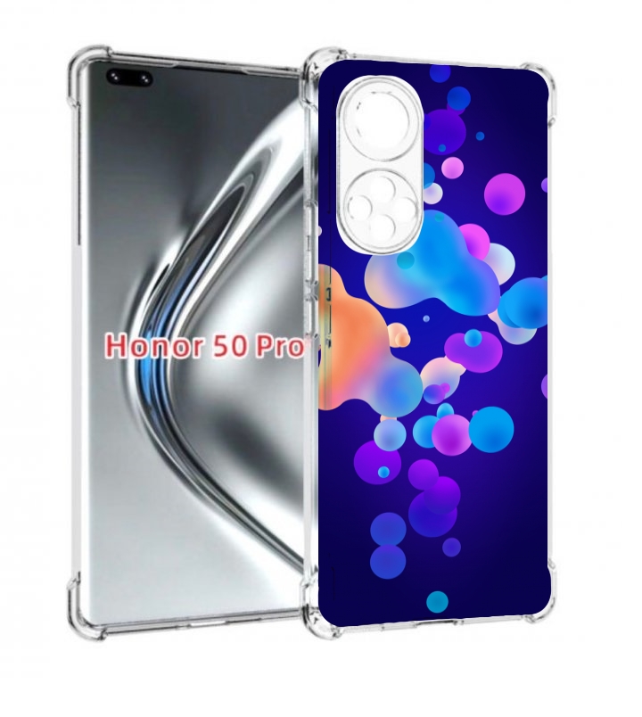 

Чехол бампер MyPads абстрактные-пузырьки для Honor 50 Pro, Прозрачный, Tocco