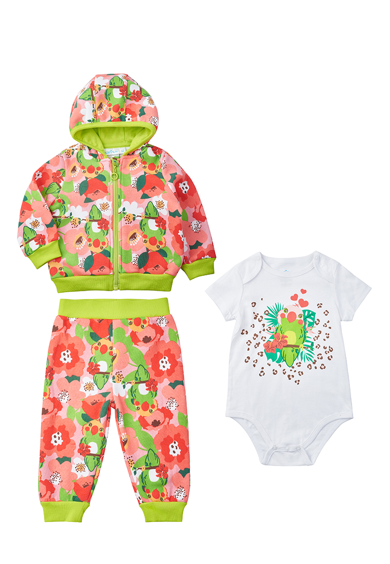 Комплект: толстовка, брюки, боди SS23B09400703 Kari baby 205695 цв.разноцветный р.18-24m