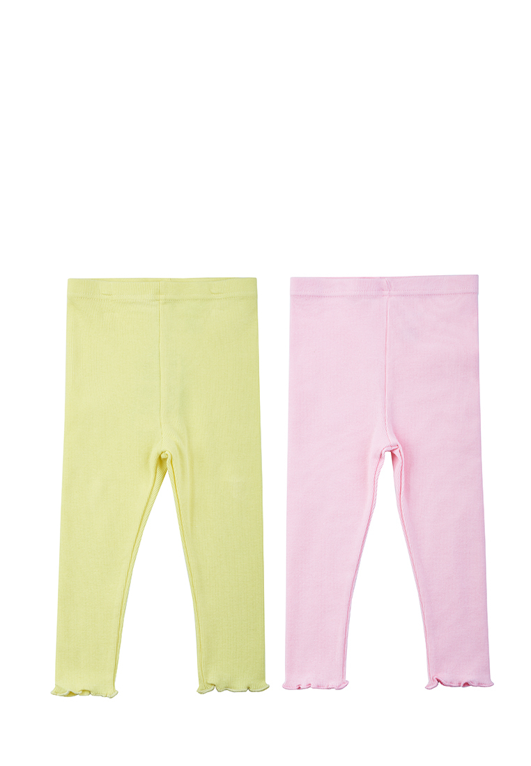 

Комплект брюк в рубчик, 2 шт. SS23B15501005 Kari baby 209808 цв.розовый, жёлтый р.18-24m, 209808