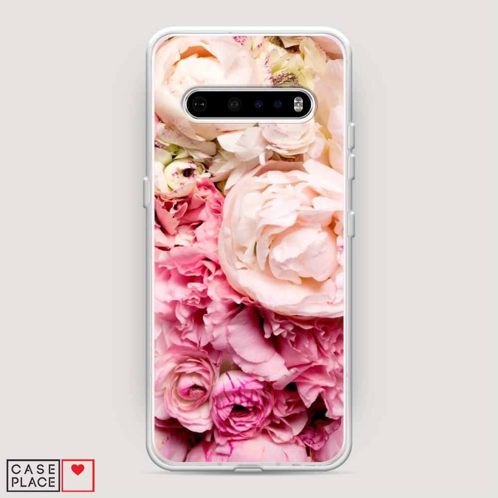 

Чехол Awog на LG V60 ThinQ 5G "Пионы яркие", Розовый, 84250-8