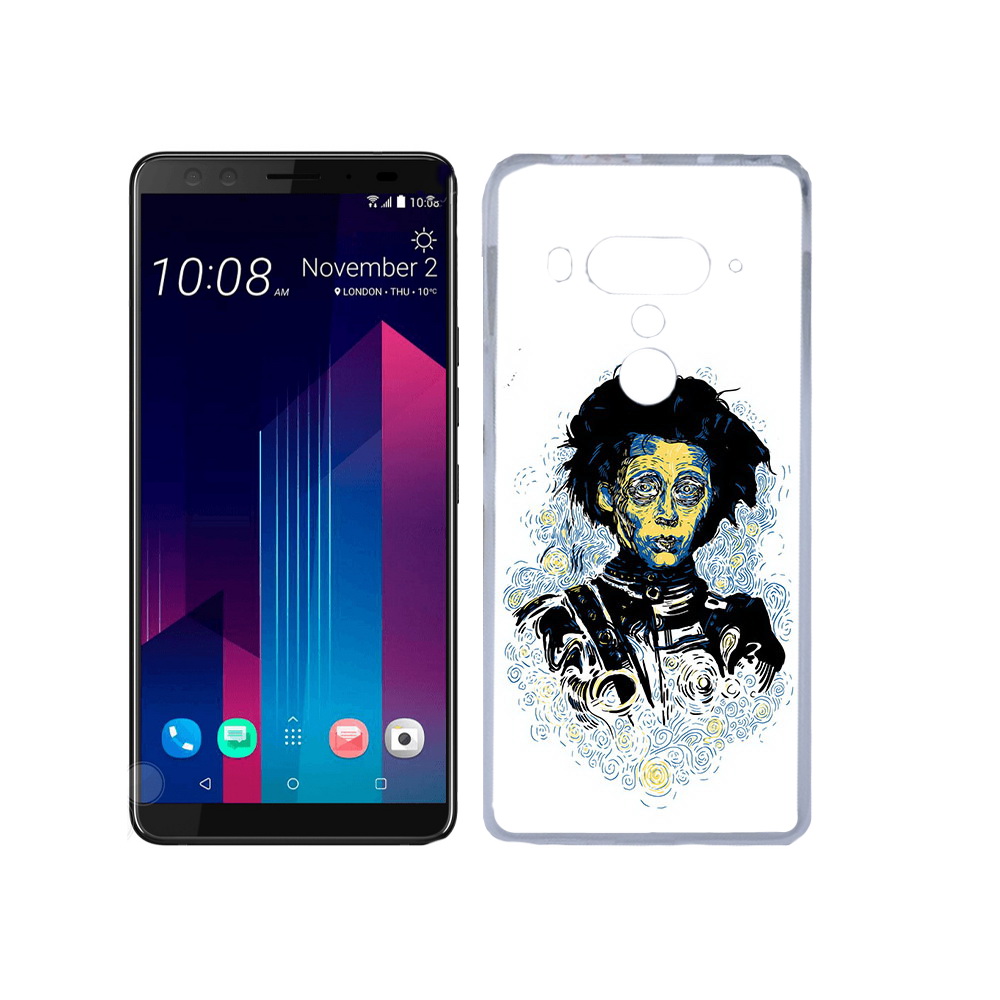 

Чехол MyPads Tocco для HTC U12+ парень черно-белый абстракция, Прозрачный, Tocco