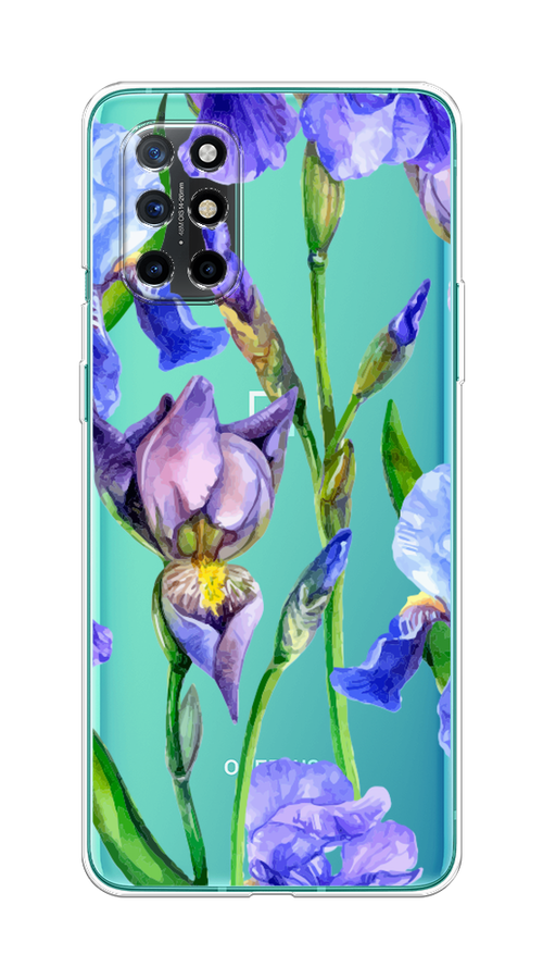 

Чехол Awog на OnePlus 8T / ВанПлас 8T "Синие ирисы", Фиолетовый;голубой;зеленый, 151150-8