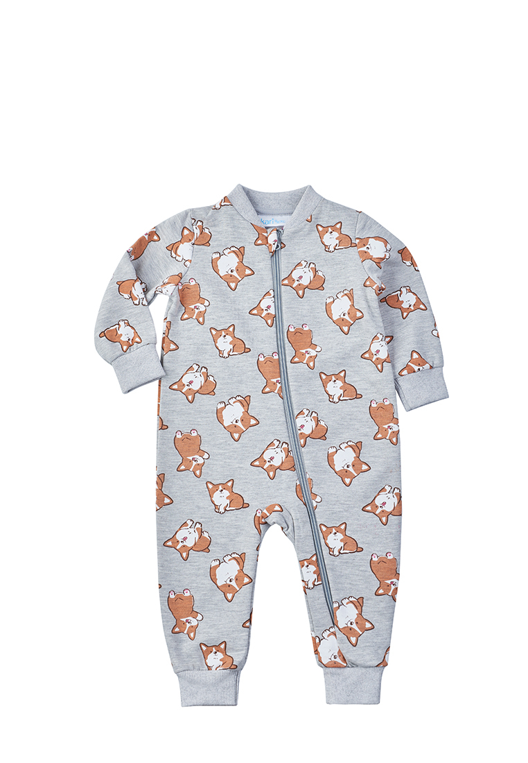 

Комбинезон утепленный для мальчика AW22B006 Kari baby 204696 цв.серый р.9-12m, 204696