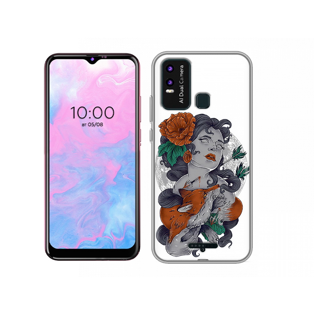 

Чехол MyPads Tocco для BQ 6630L темная девушка с лисой, Прозрачный, Tocco