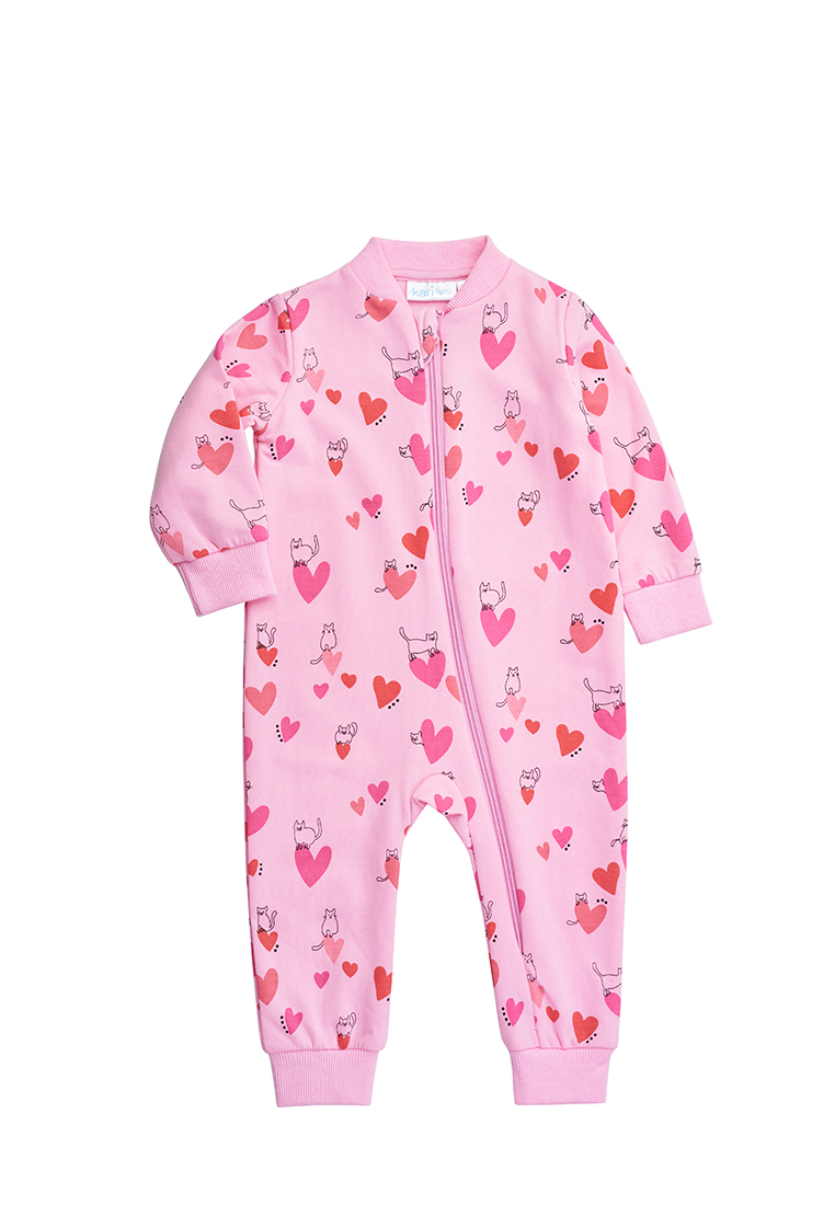 

Комбинезон утепленный для девочек AW22B012 Kari baby 204697 цв.розовый р.1-3m, 204697