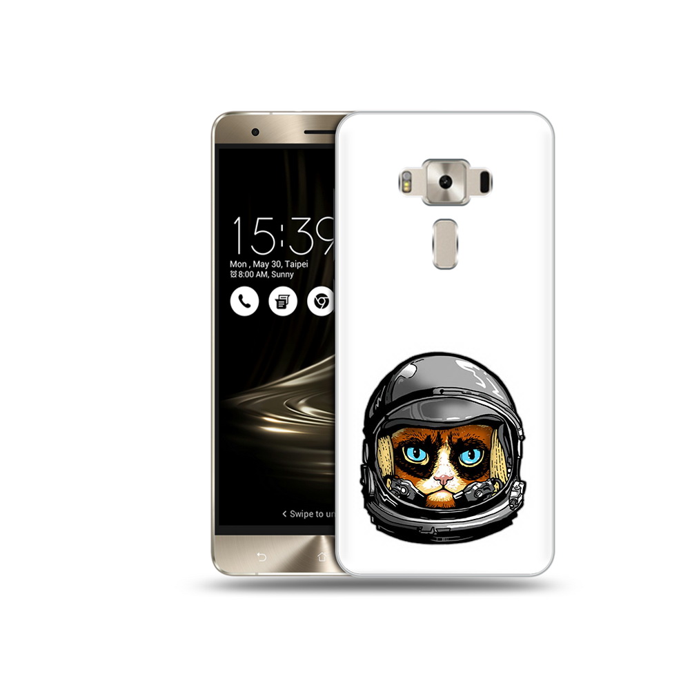 

Чехол MyPads Tocco для Asus ZenFone 3 кот космонавт, Прозрачный, Tocco