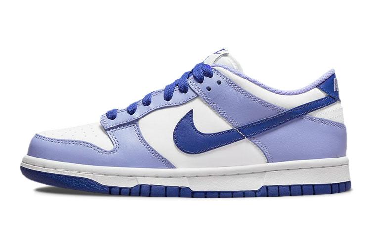 

Кеды унисекс Nike Dunk Low Blueberry GS белые 38 EU, Белый, Dunk Low Blueberry GS