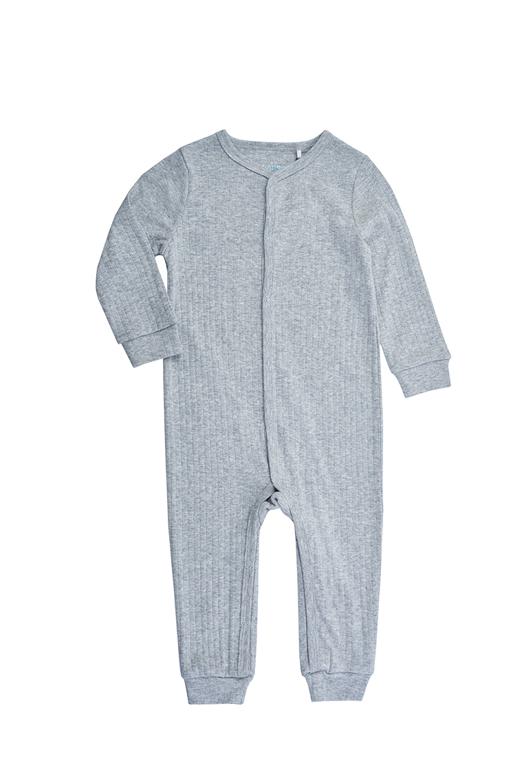 фото Комбинезон для маленькой девочки в рубчик ss23b089 kari baby 206587 цв.серый р.9-12m