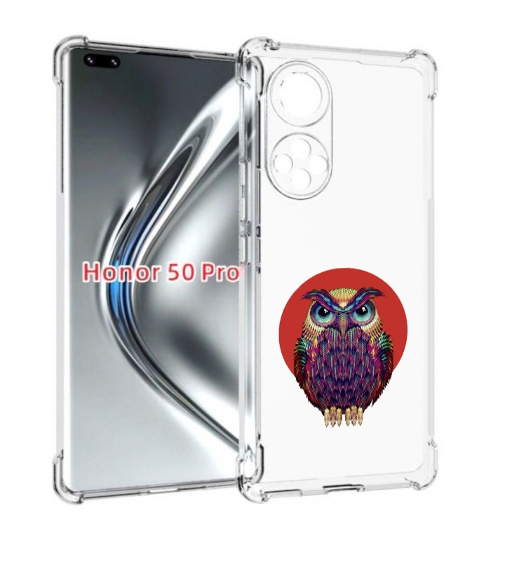 

Чехол бампер MyPads Сова 3 для Honor 50 Pro/Nova 9 Pro пр, Прозрачный, Tocco