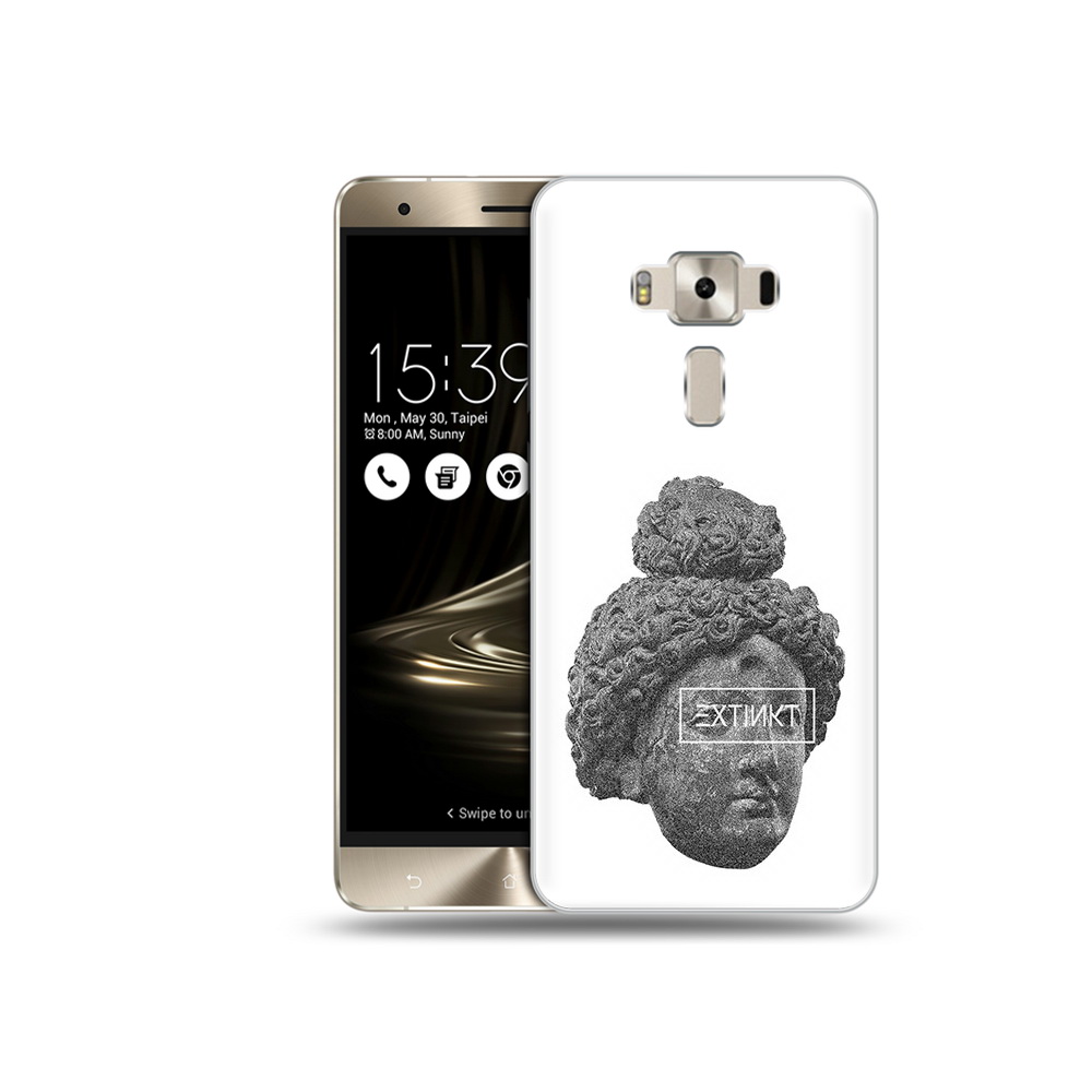 

Чехол MyPads Tocco для Asus ZenFone 3 каменное лицо девушки, Прозрачный, Tocco