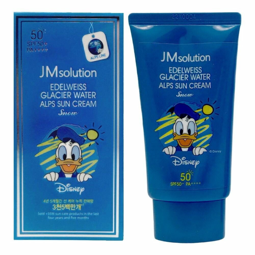 Охлаждающий безмасляный санскрин Jmsolution Edelweiss Sun Cream SPF 50+PA++++ Disney 50 мл