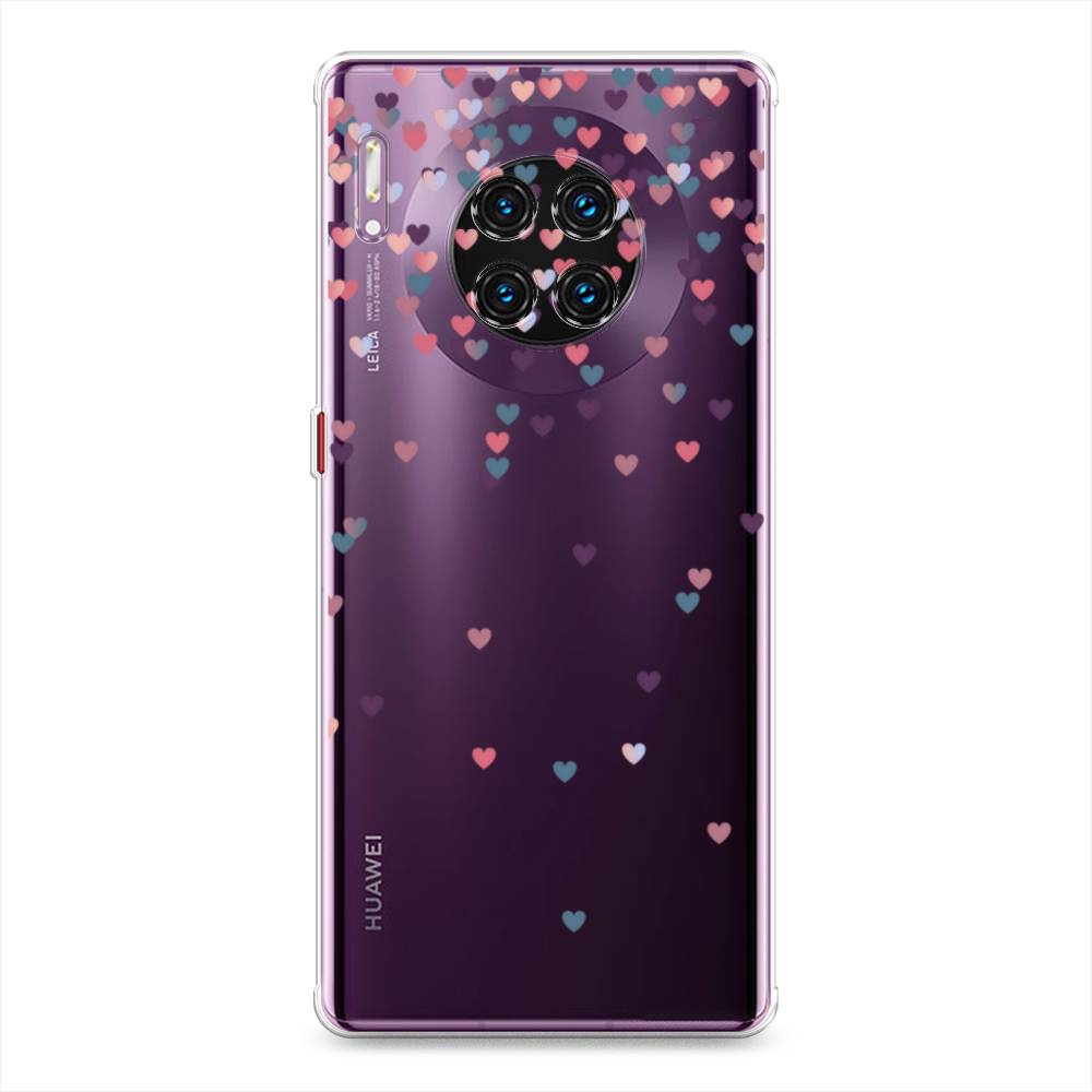 

Чехол на Huawei Mate 30 Pro "Посыпка сердечки", Розовый;фиолетовый, 610450-3