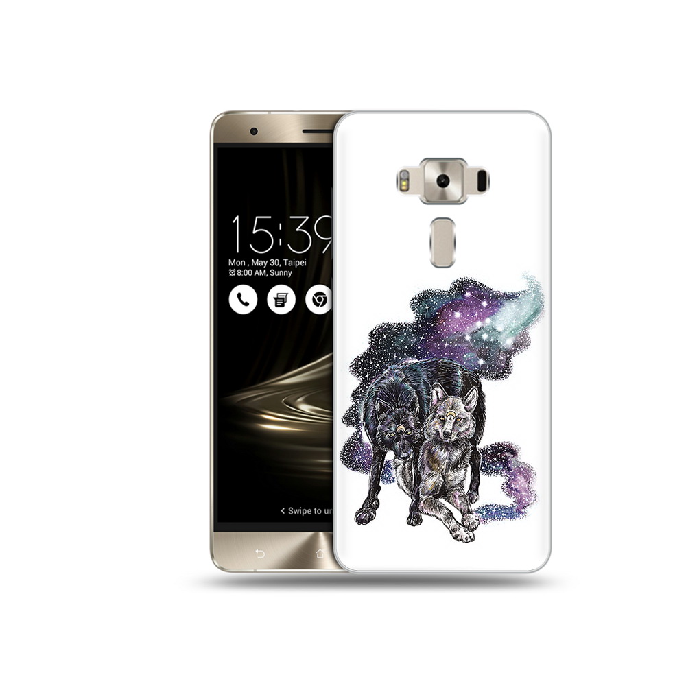 Чехол MyPads Tocco для Asus ZenFone 3 звездные волки