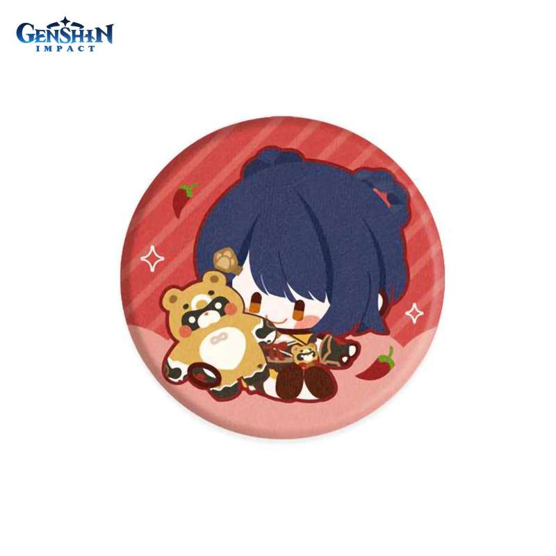 Значок Genshin Impact GEN151 Chibi Character Cloth Badge Exquisite Delicacy Xiangling