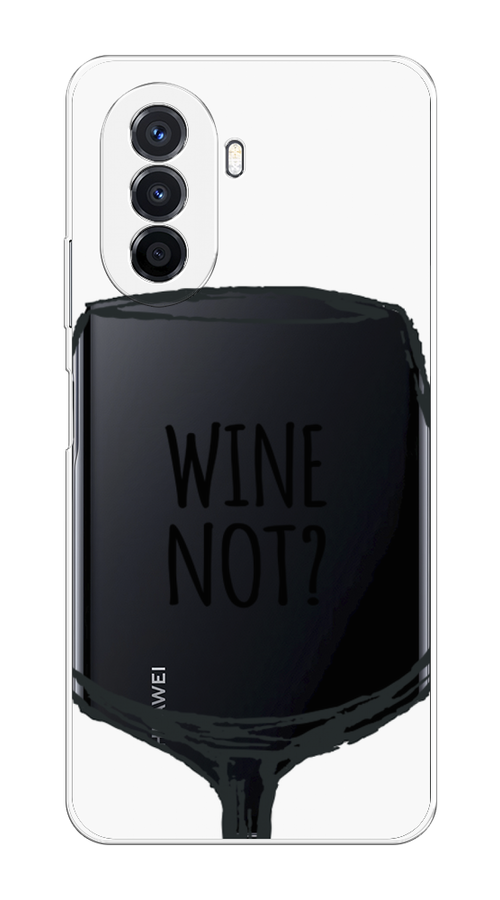 

Чехол на Huawei Nova Y70 "Wine not white", Белый, 6109150-6