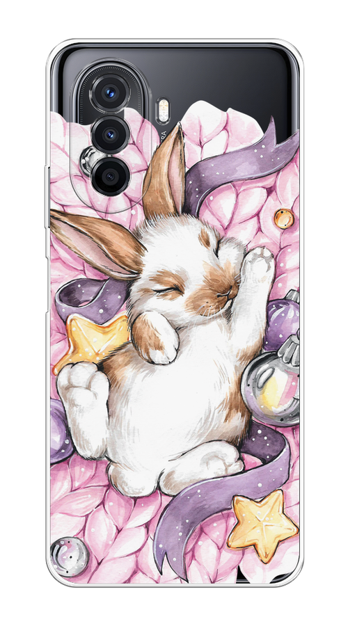 

Чехол на Huawei Nova Y70 "Кролик спит", Розовый;белый, 6109150-5