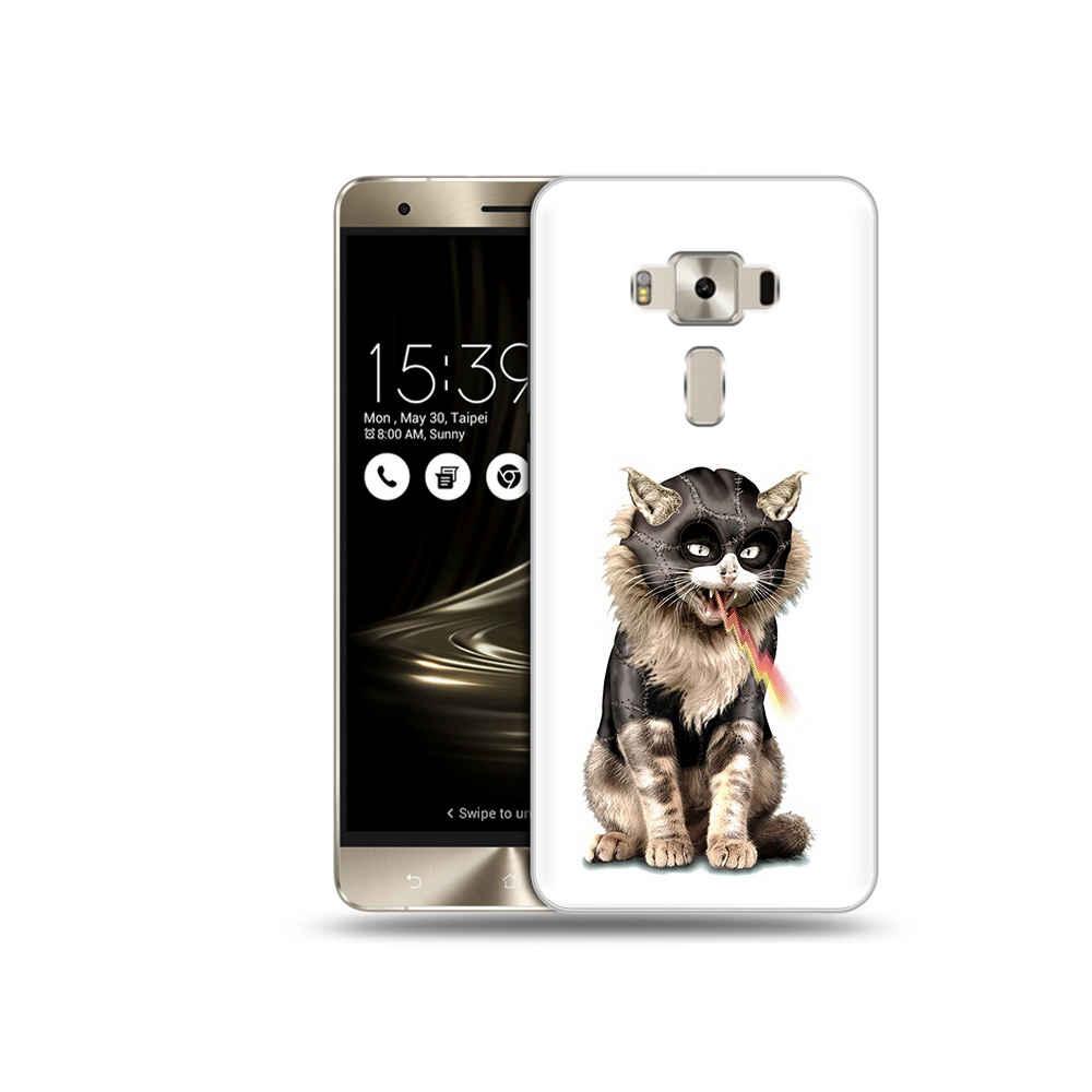 

Чехол MyPads Tocco для Asus ZenFone 3 дьяволский кот, Прозрачный, Tocco