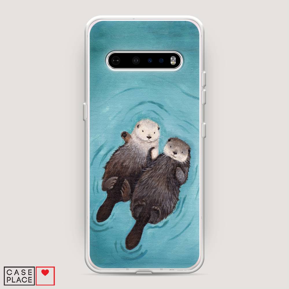 

Чехол Awog на LG V60 ThinQ 5G "Парочка бобров", Голубой, 84250-10