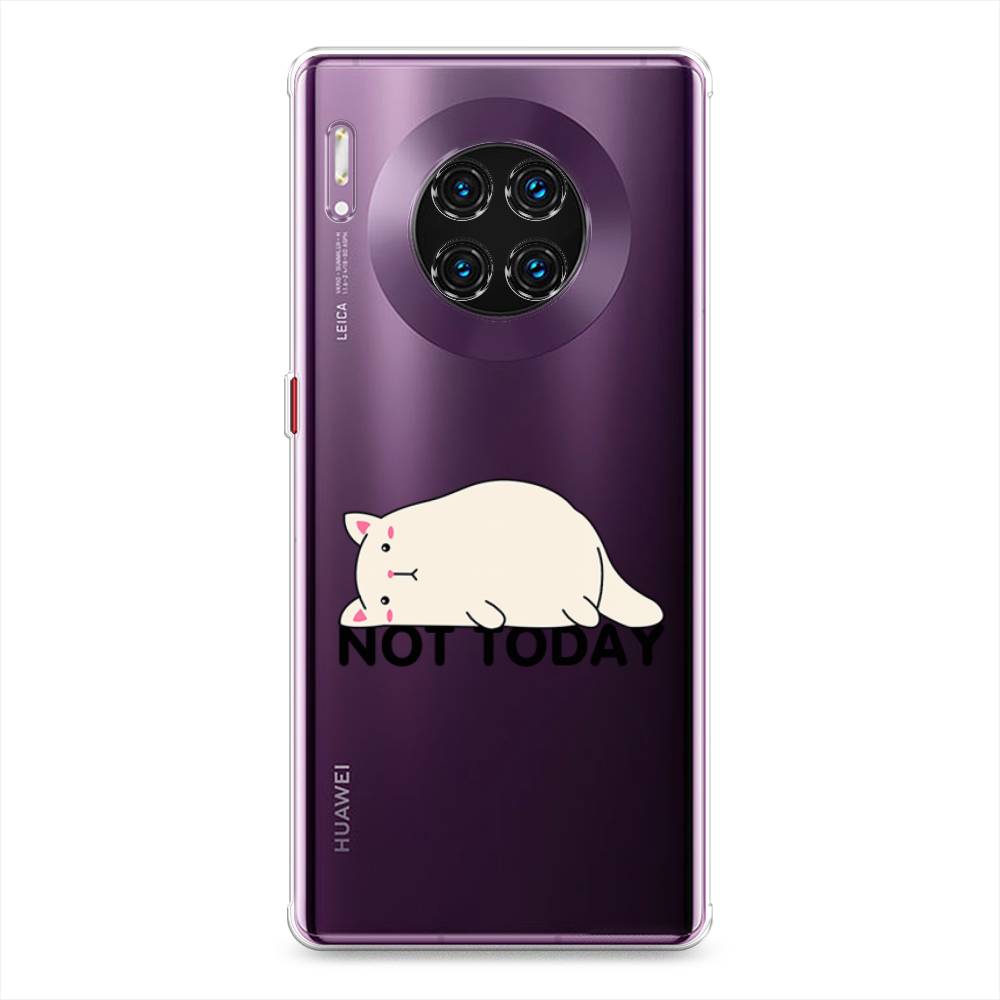 

Чехол на Huawei Mate 30 Pro "Cat not today", Белый;розовый;черный, 610450-1