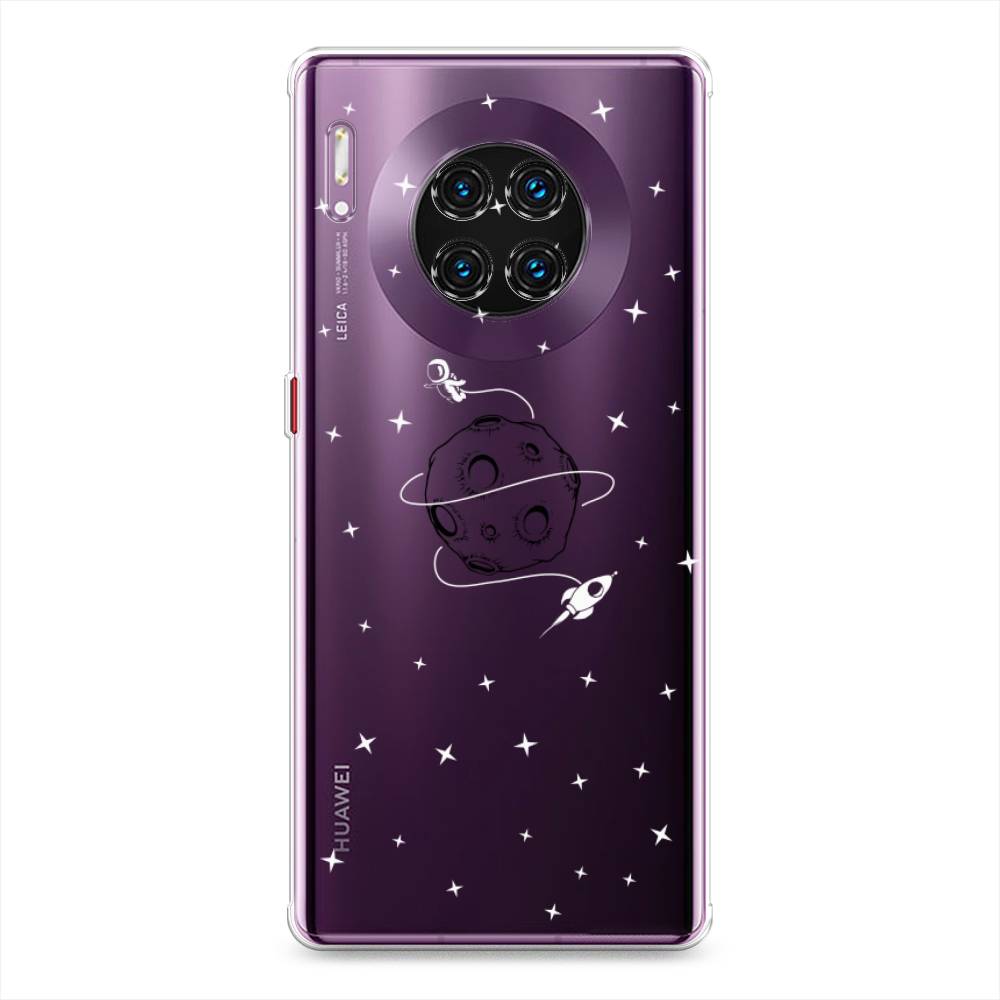 

Чехол на Huawei Mate 30 Pro "Полет вокруг луны", Белый;серый;черный, 610450-2