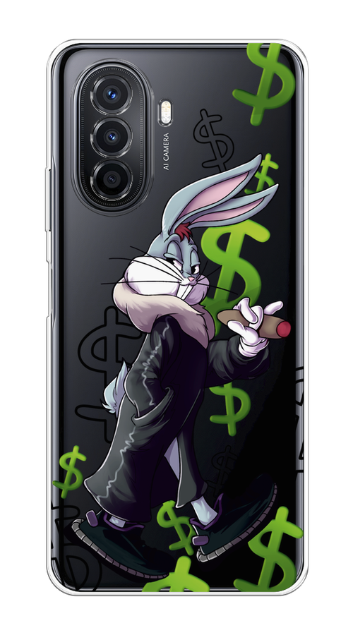 

Чехол на Huawei Nova Y70 "Rich Bugs Bunny", Зеленый;черный;голубой, 6109150-6