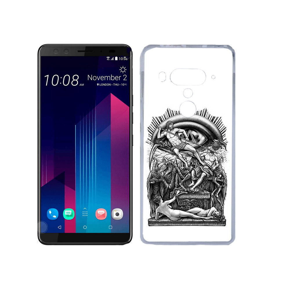 

Чехол MyPads Tocco для HTC U12+ оракул черно белый, Прозрачный, Tocco